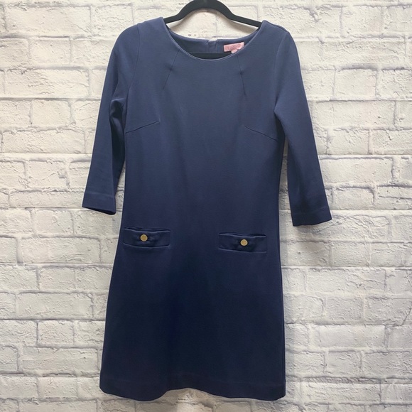 Lilly Pulitzer navy Charlene dress - Picture 2 of 7